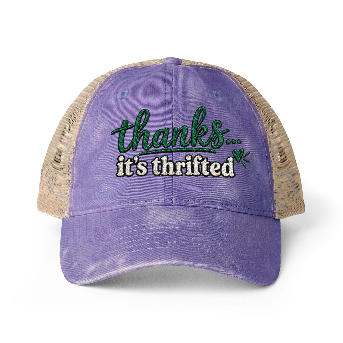 Women's Washed Mesh-Back Cap- Thanks it's thrifted
