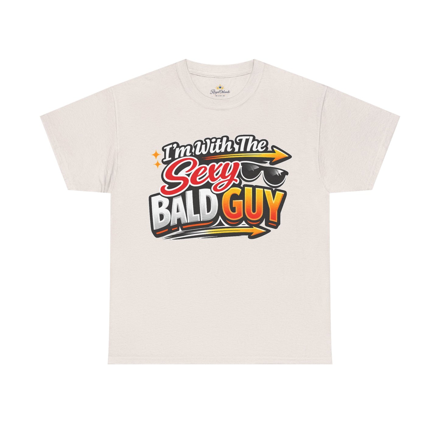 I'm With The Sexy Bald Guy T-Shirt | Funny Novelty Shirt, Sunglasses Graphic