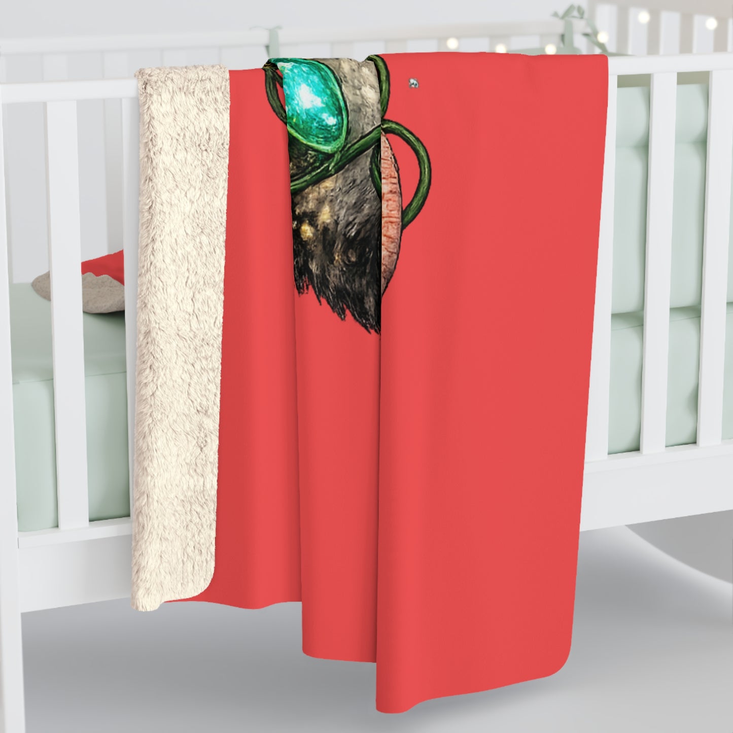 Christmas Opossum Sherpa Blanket — Cute Holiday Animal Fleece Throw