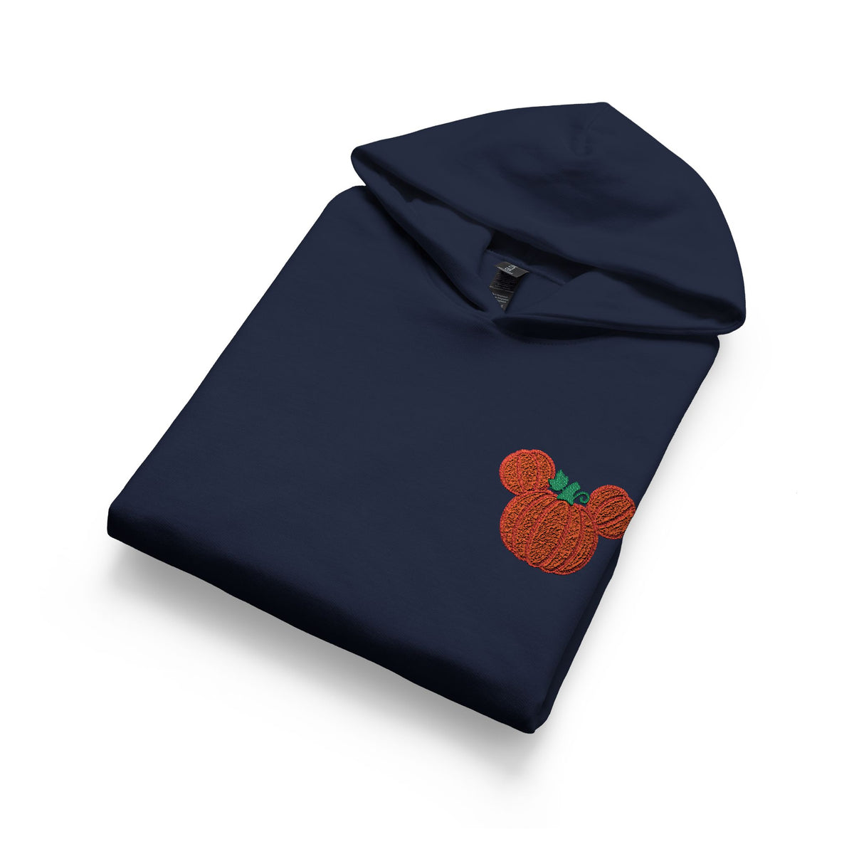 Fall Embroidered Pumpkin Softstyle Youth Midweight Hooded Sweatshirt