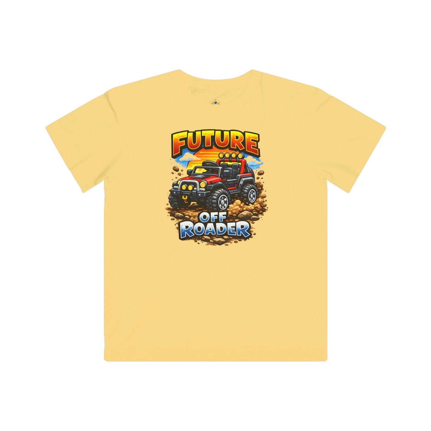 Future Off Roader Kids Tee | Monster Truck Dirt Splash Graphic