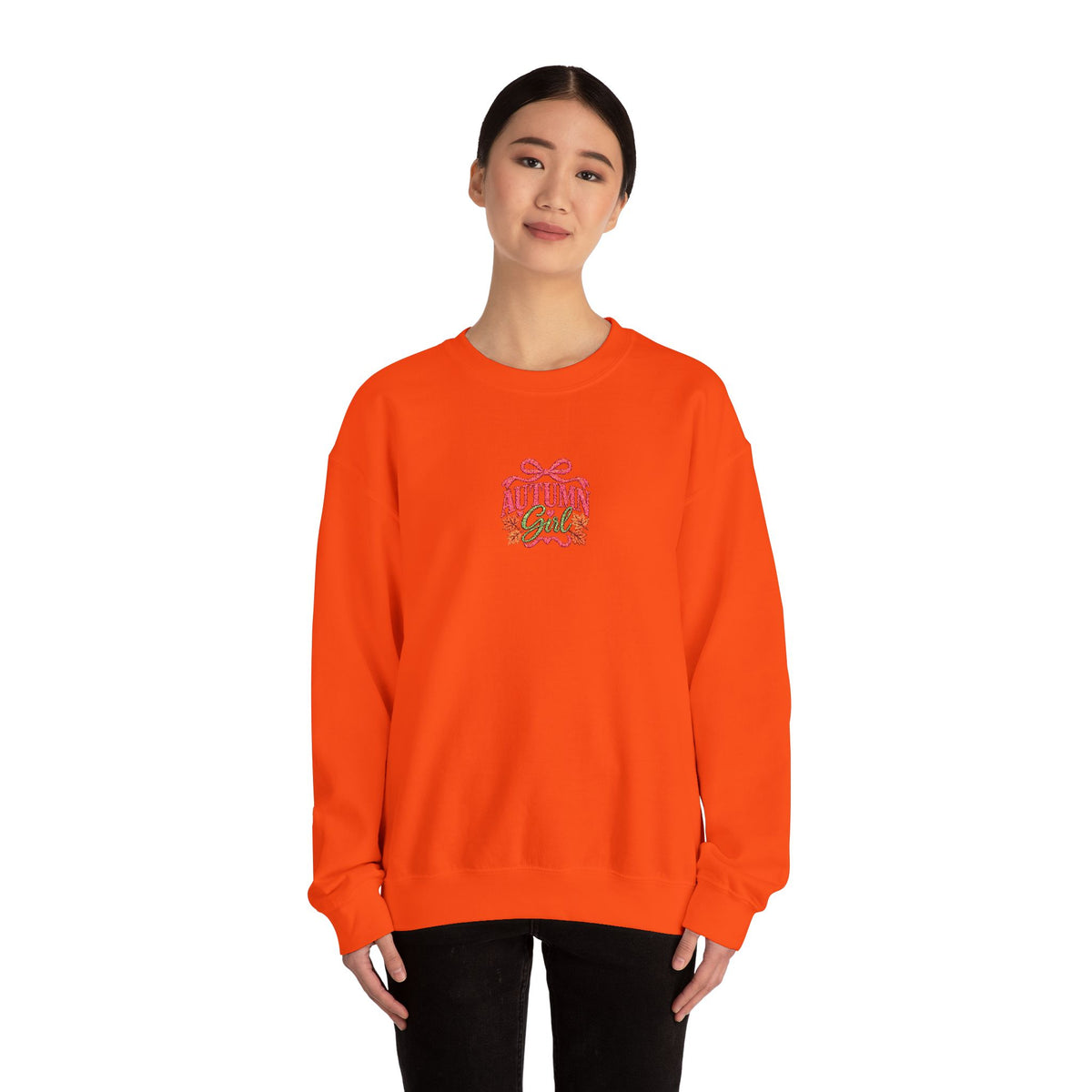 Autumn Girl 2026 Fall embroidered Unisex Heavy Blend™ Crewneck Sweatshirt