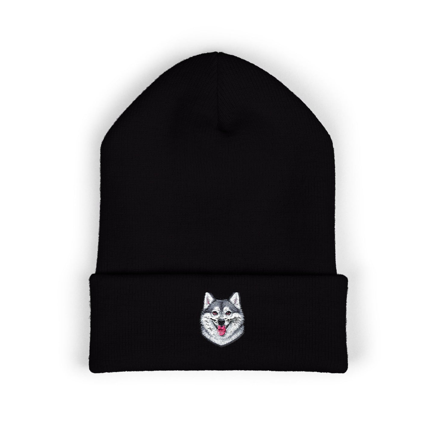Alaskan Klee Kai Embroidered Beanie | Cuffed Knit Hat