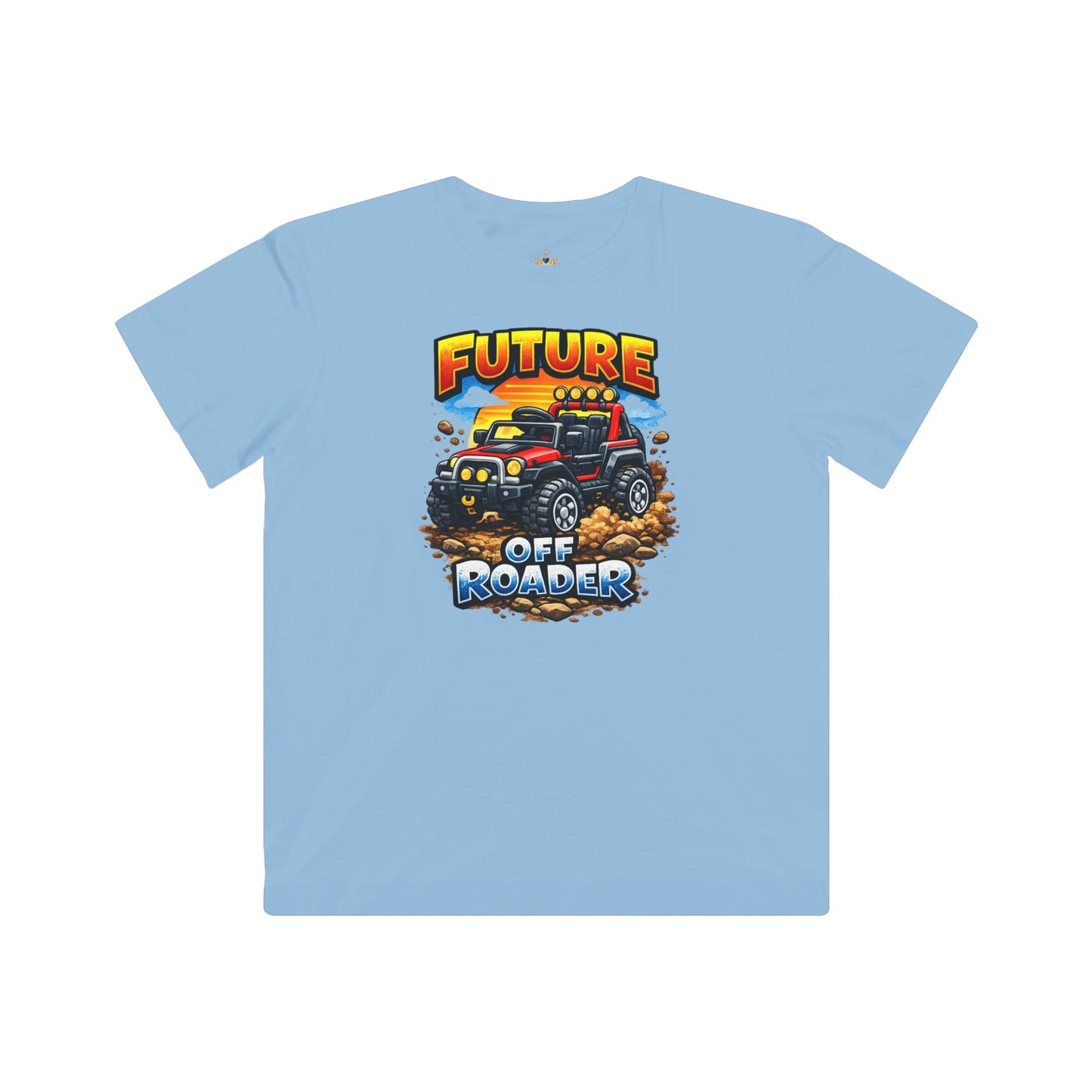 Future Off Roader Kids Tee | Monster Truck Dirt Splash Graphic