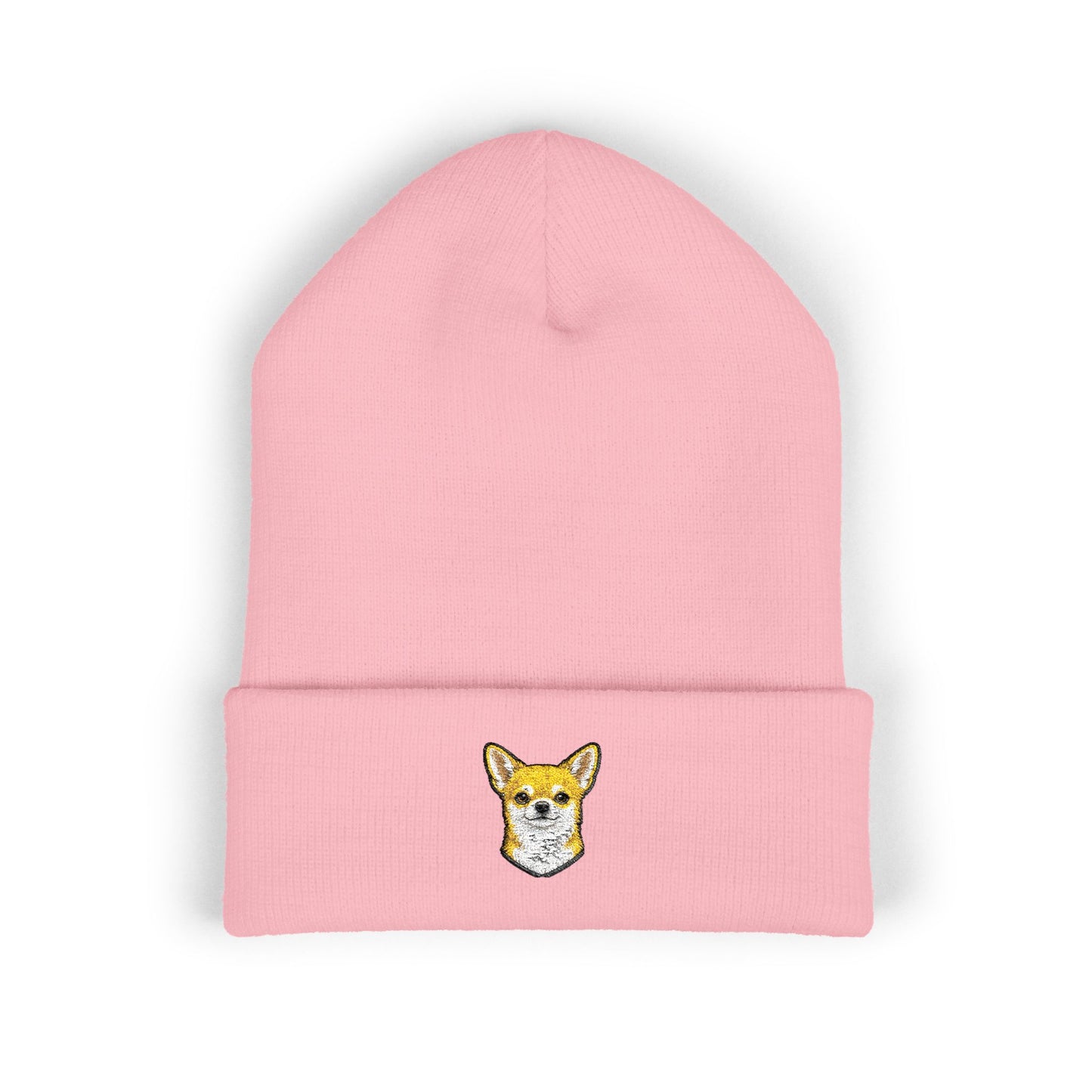 Chihuahua Embroidered Beanie | Cuffed Knit Hat