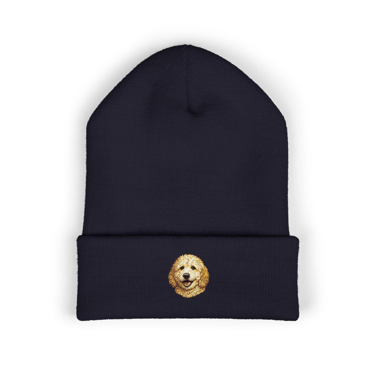 Golden Doodle Embroidered Beanie | Cuffed Knit Hat