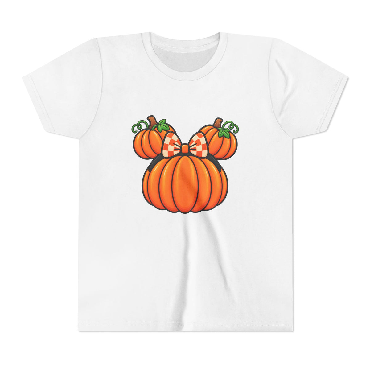 Fall Pumpkin Ears Youth Tee | Halloween Fall Pumpkin Tee