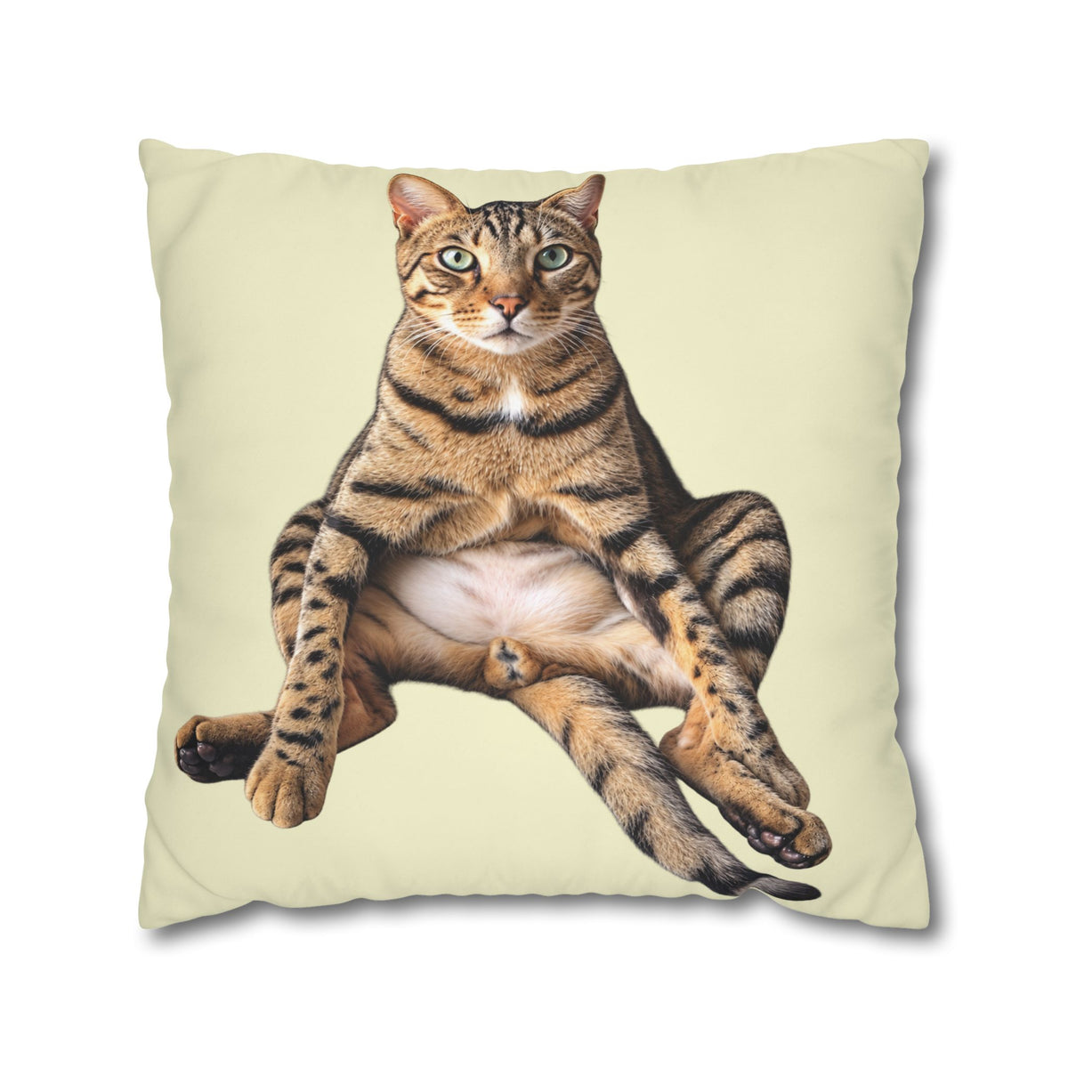 Savannah cat Square Poly Canvas Pillowcase