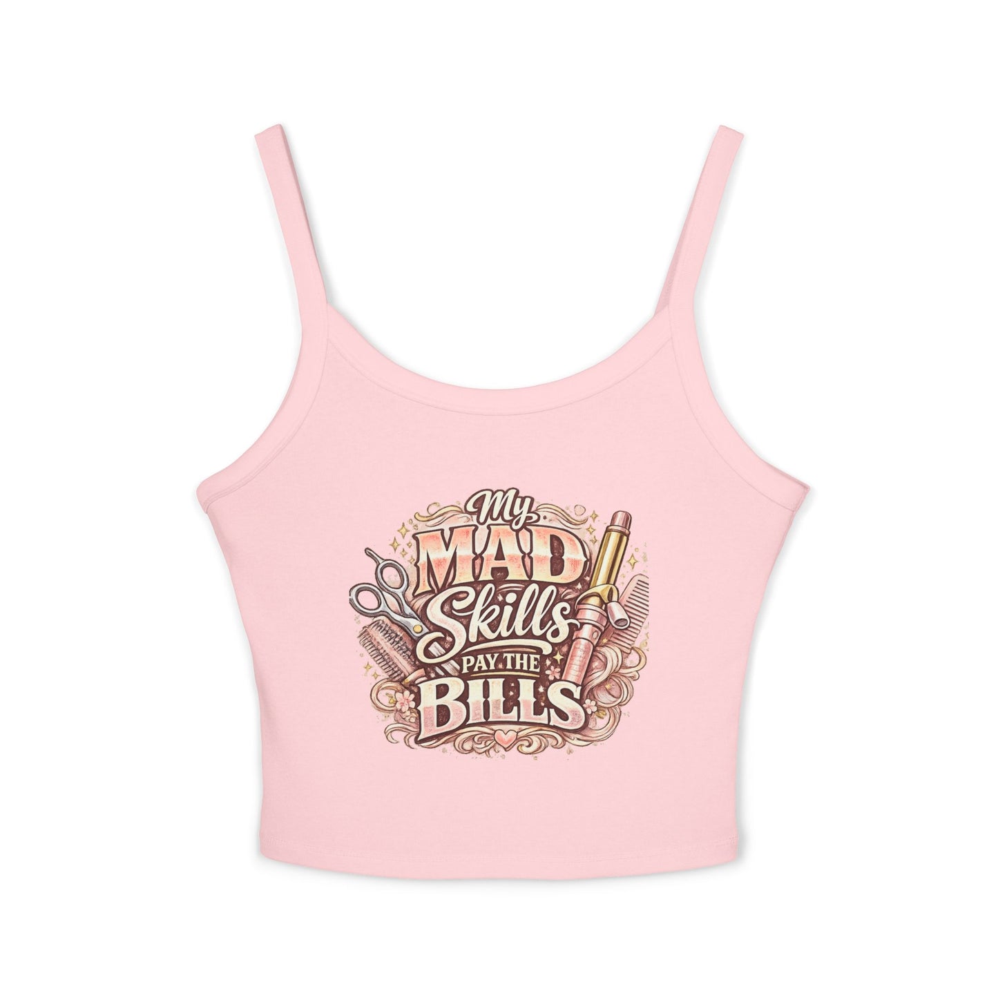 My Mad Skills Pay The Bills Tank Top | Makeup Hairstylist Tools Illustration