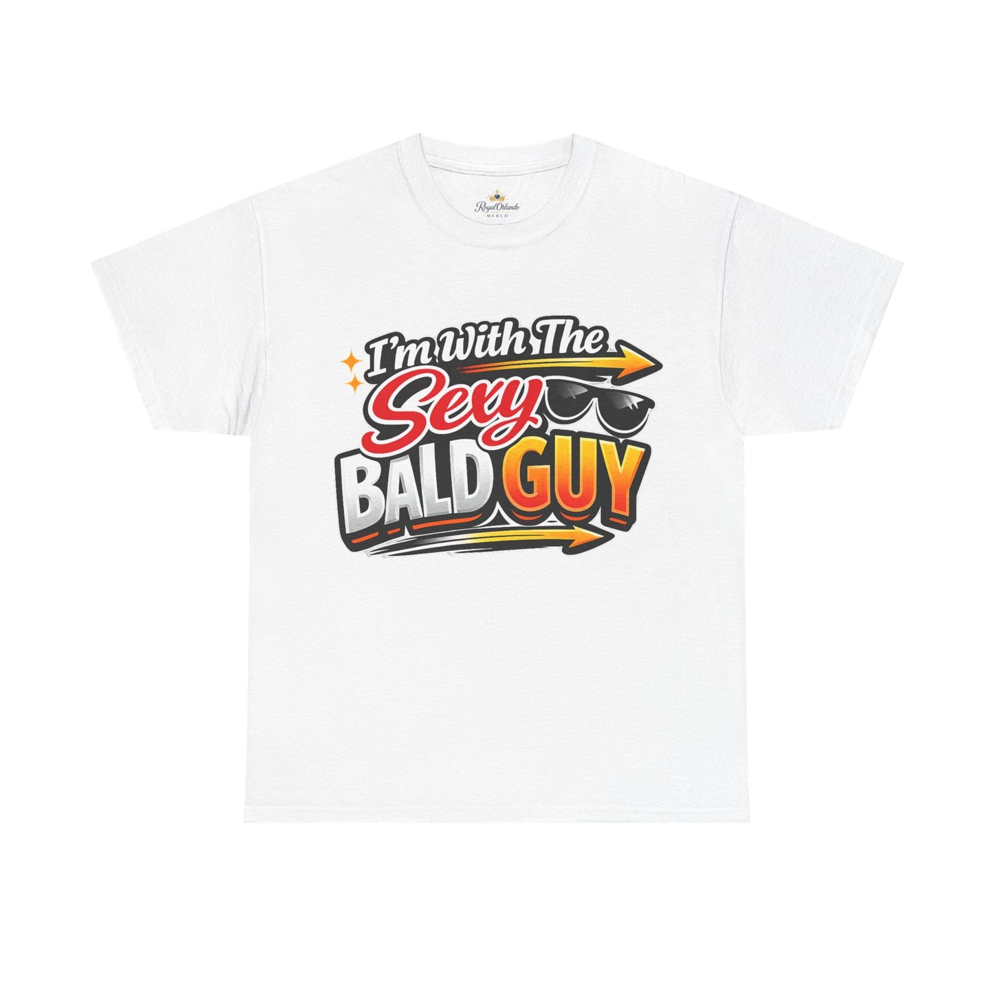 I'm With The Sexy Bald Guy T-Shirt | Funny Couple Tee, Sunglasses Graphic