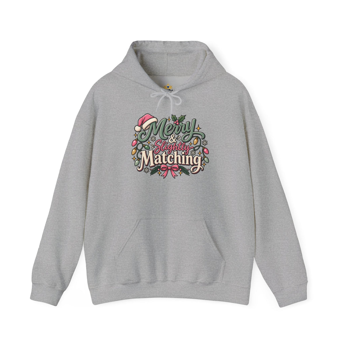 Christmas Matching Hoodie - "Merry & Slightly Matching" Holiday Family Sweatshirt