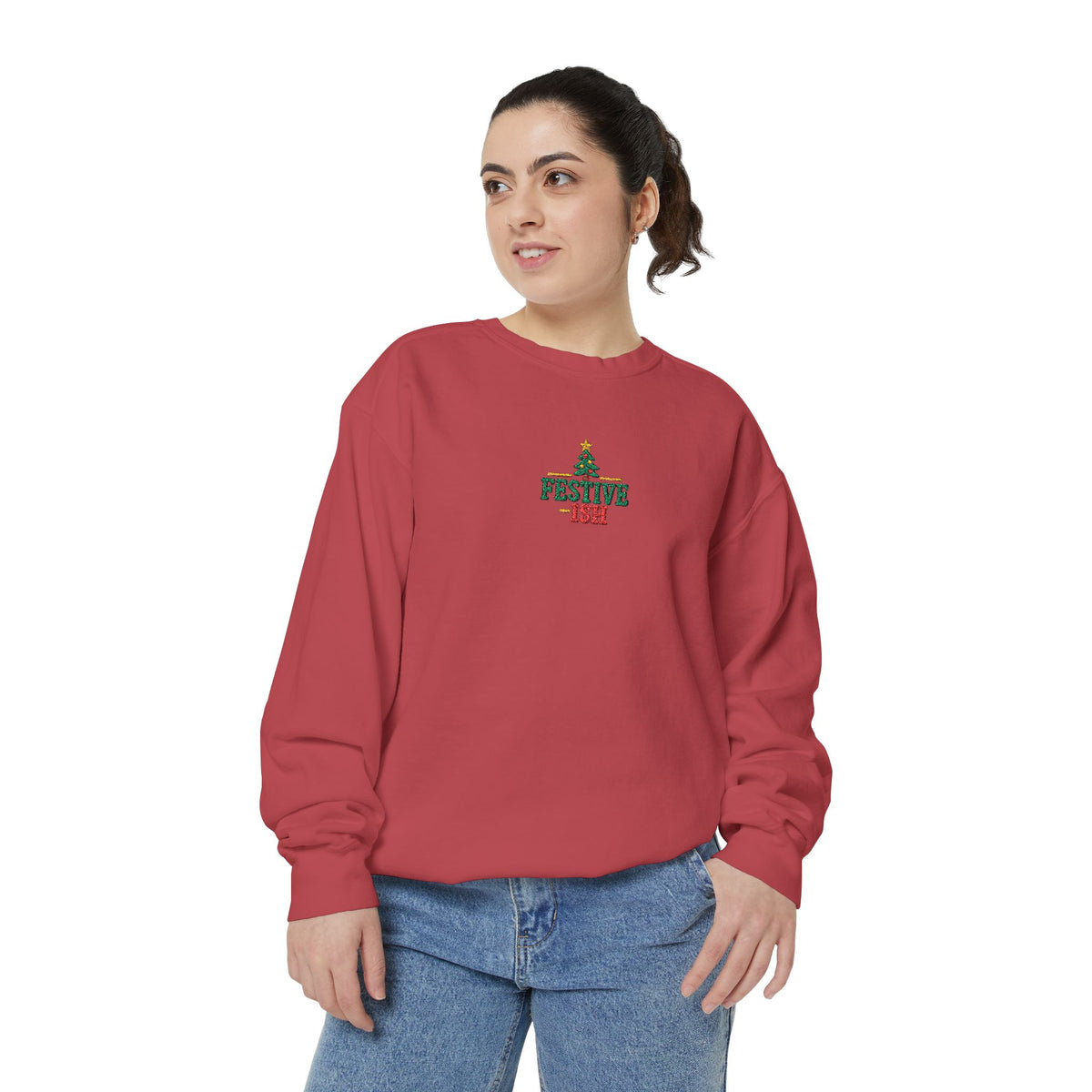 Holiday Sweatshirt — Festiv-ish Christmas Tree Crewneck