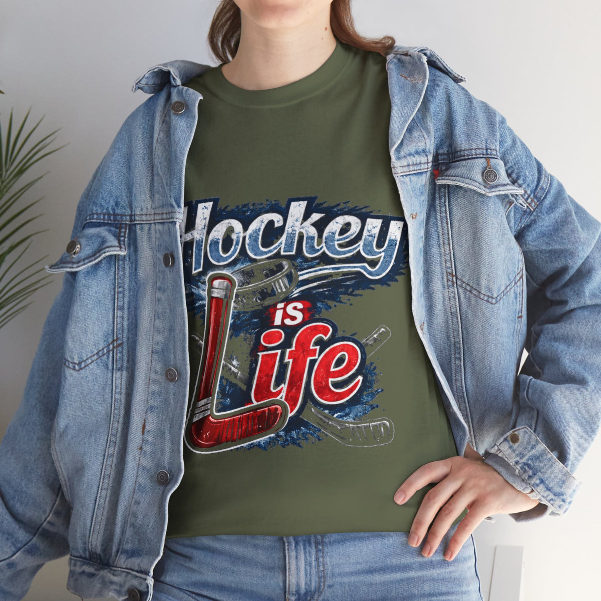 Hockey Is Life T-Shirt | Hockey Stick Graphic Tee, Sports Fan Shirt