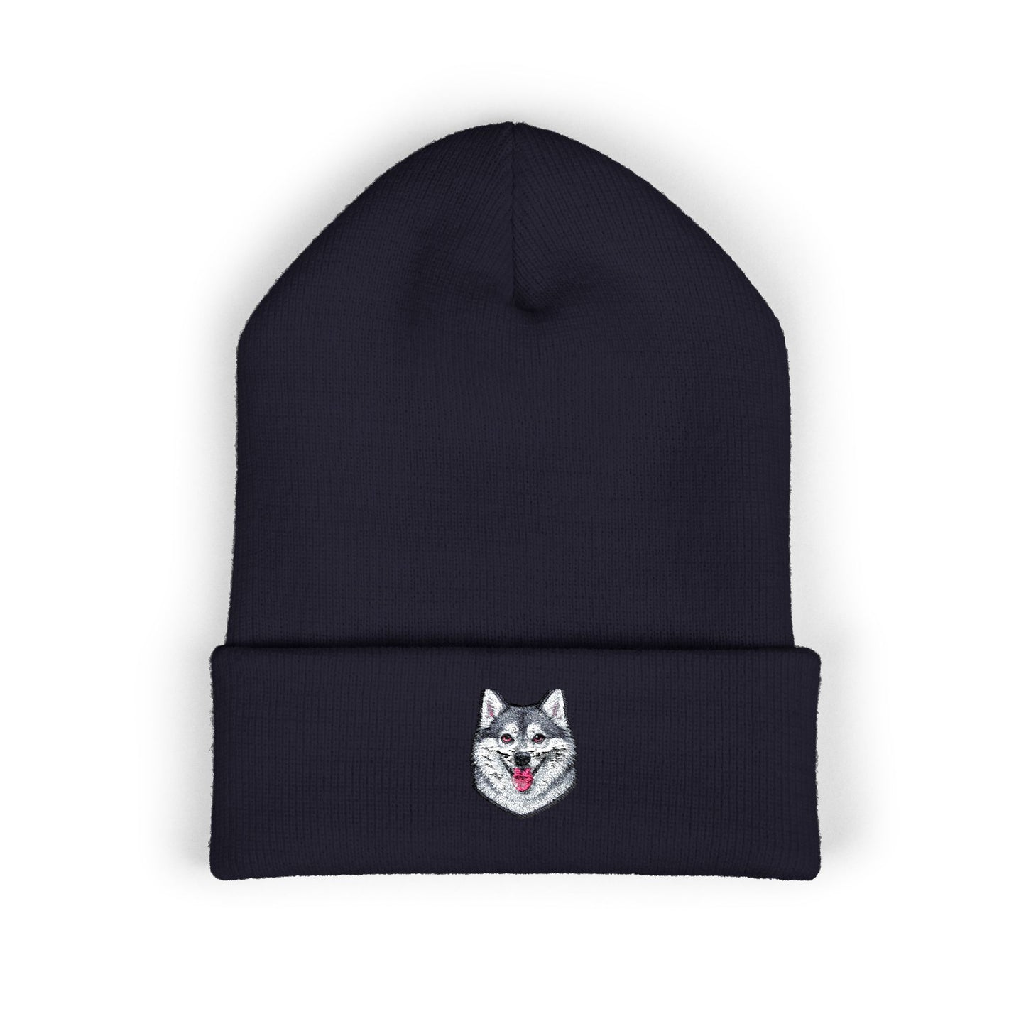 Alaskan Klee Kai Embroidered Beanie | Cuffed Knit Hat
