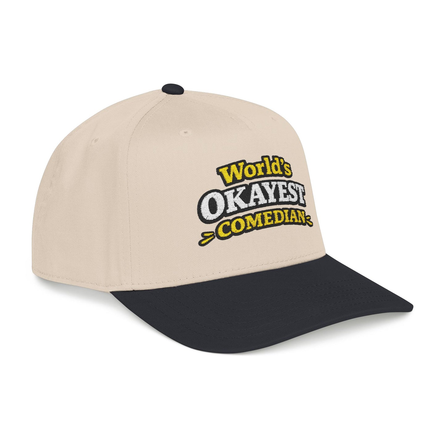 Dad Joke cap Worlds Okayest Comedian Mid Profile Baseball Cap