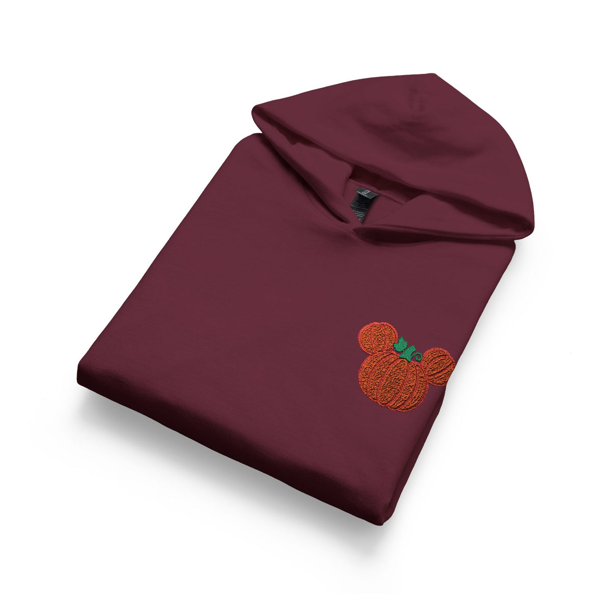 Fall Embroidered Pumpkin Softstyle Youth Midweight Hooded Sweatshirt