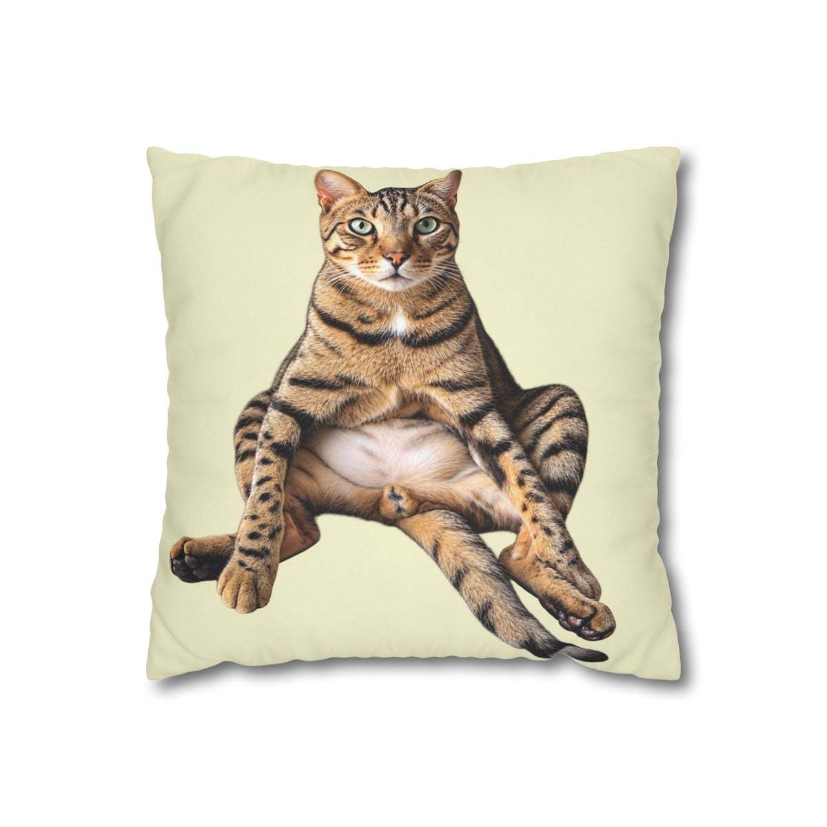 Savannah cat Square Poly Canvas Pillowcase