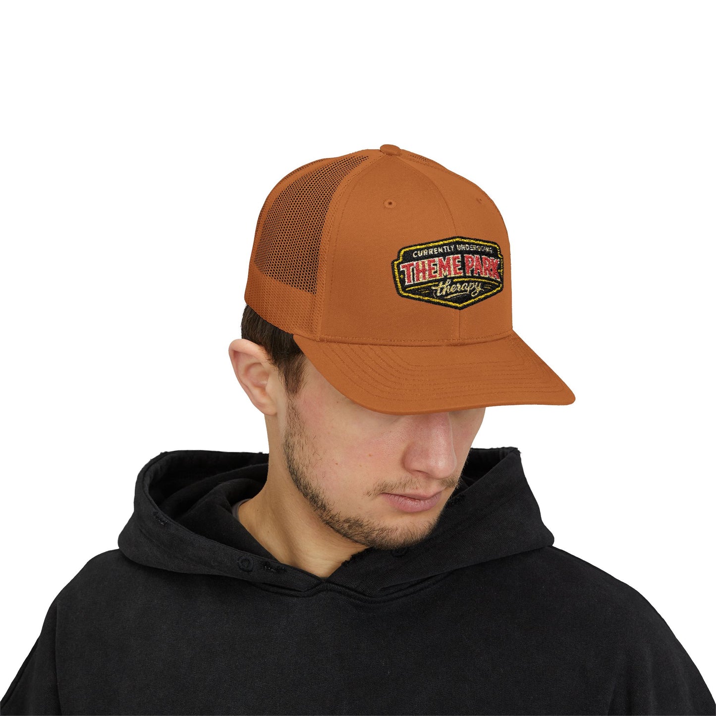 Theme Park Therapy Vintage Logo Snapback Cap | Trucker Mesh Hat
