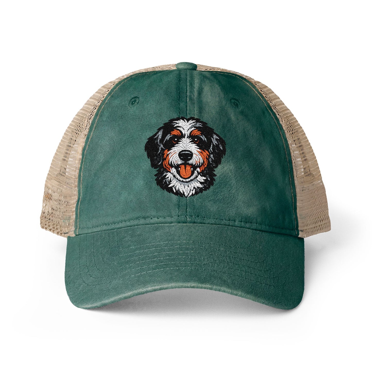 Bernedoodle embroidered Dog Mesh-Back Cap