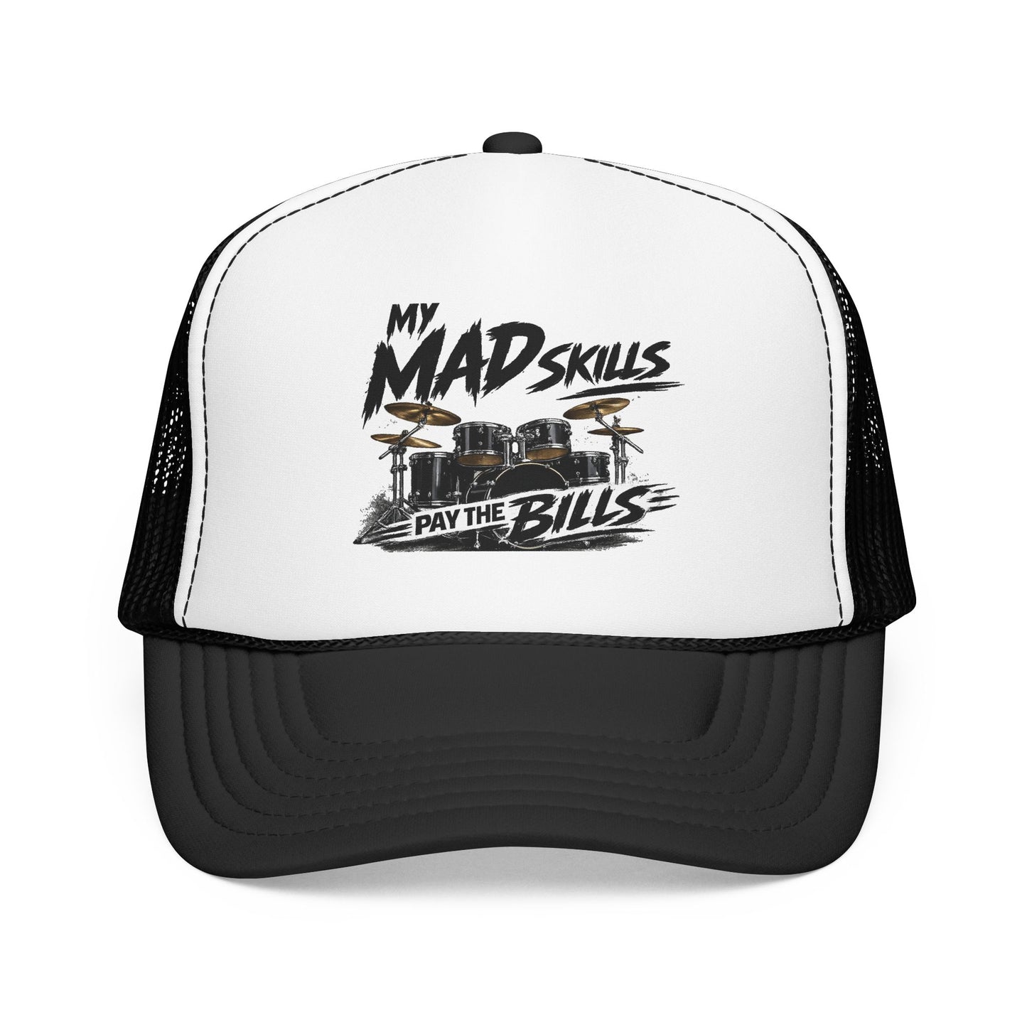 My Mad Skills Drum Set trucker hat | Pay the Bills drummer hat
