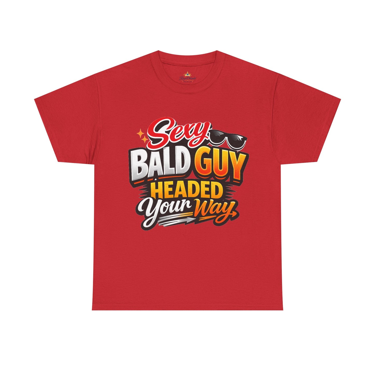 Sexy Bald Guy Headed Your Way T-Shirt | Funny Bald Head Tee, Sunglasses Graphic