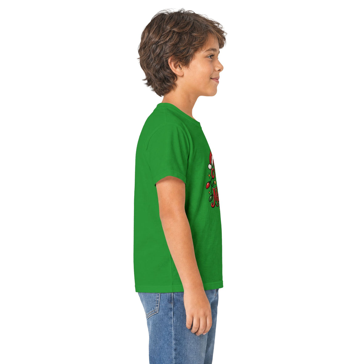Kids T-Shirt — "Merry & Slightly Matching" Christmas Holiday Tee friends or family matching pajama shirt