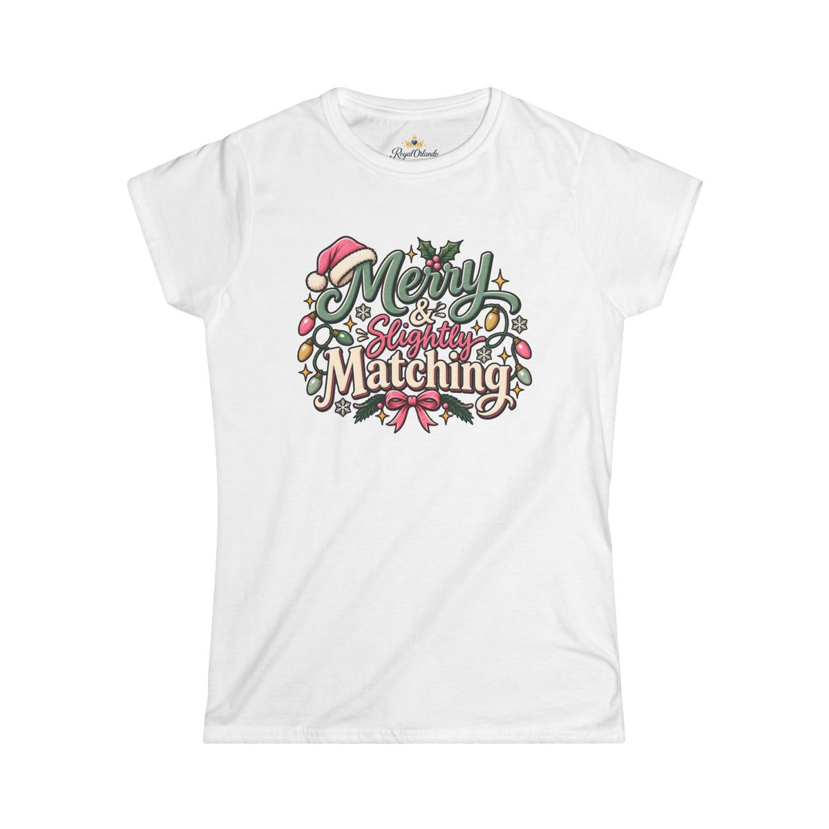 Women's Softstyle Tee Merry Sightly Matching Friends and Family holiday shirts