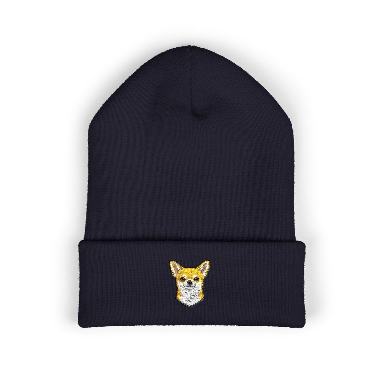 Chihuahua Embroidered Beanie | Cuffed Knit Hat