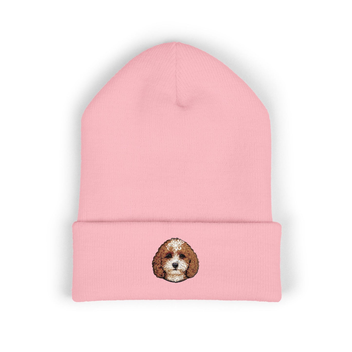 Cavapoo Dog Embroidered Beanie | Cuffed Knit Hat
