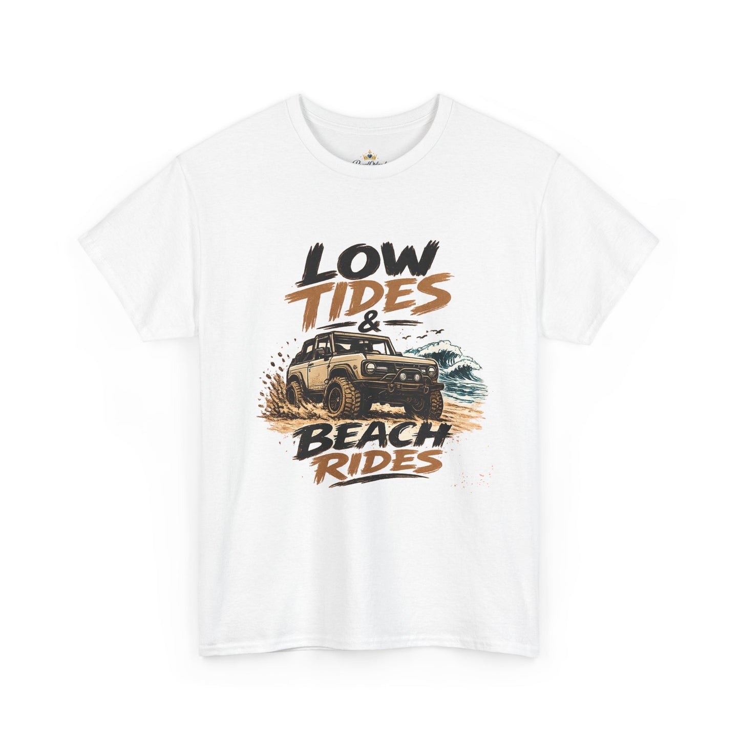 Low Tides & Beach Rides T-Shirt | 4x4 Beach Offroad Graphic