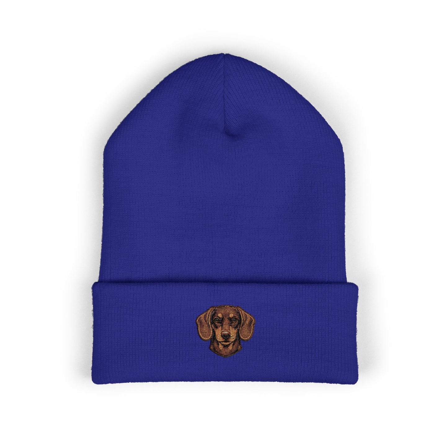 Dachshund Embroidered Beanie | Cuffed Knit Hat