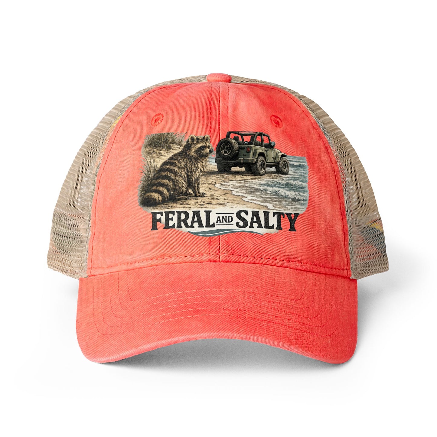 Women's Washed Mesh-Back Cap Feral and Salty