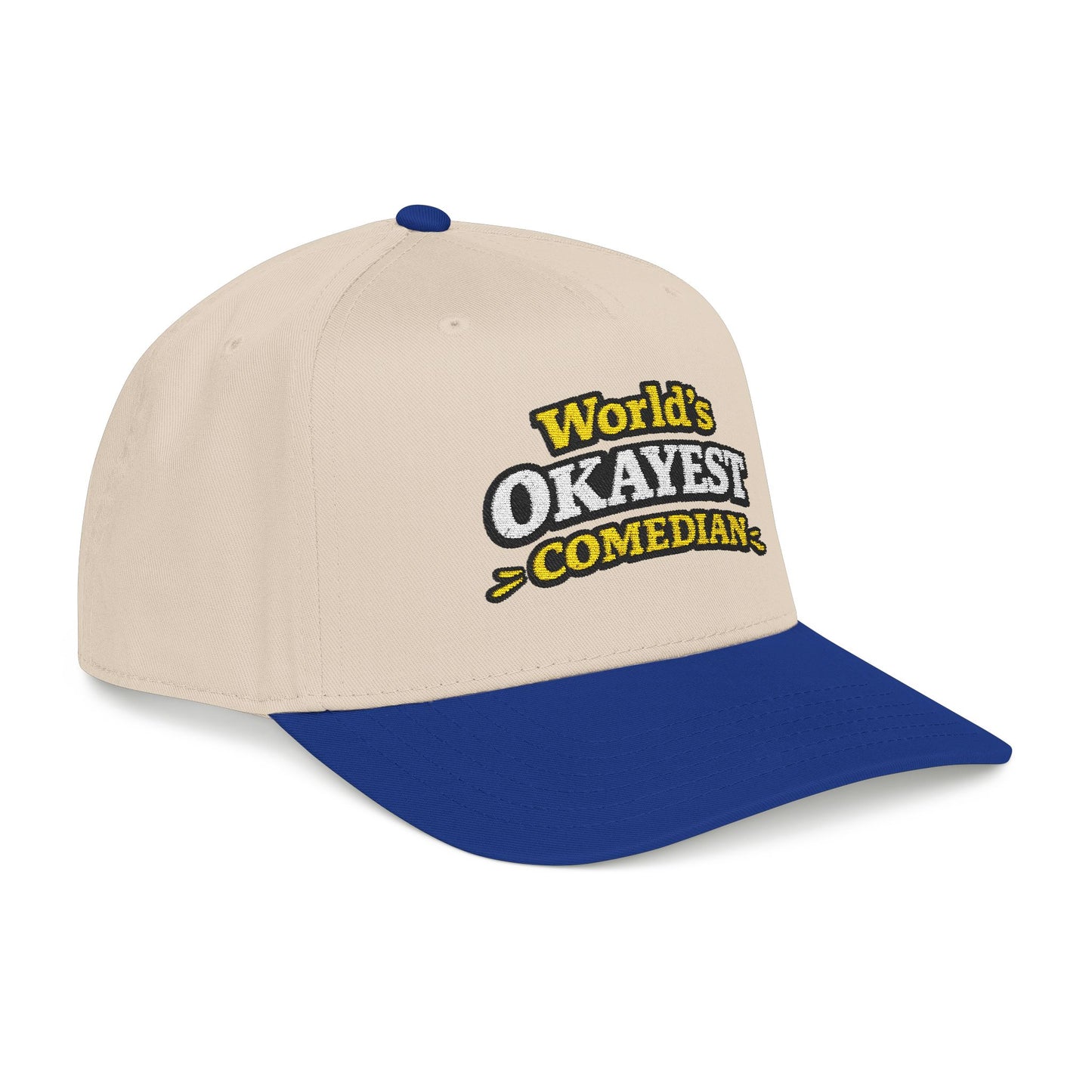 Dad Joke cap Worlds Okayest Comedian Mid Profile Baseball Cap