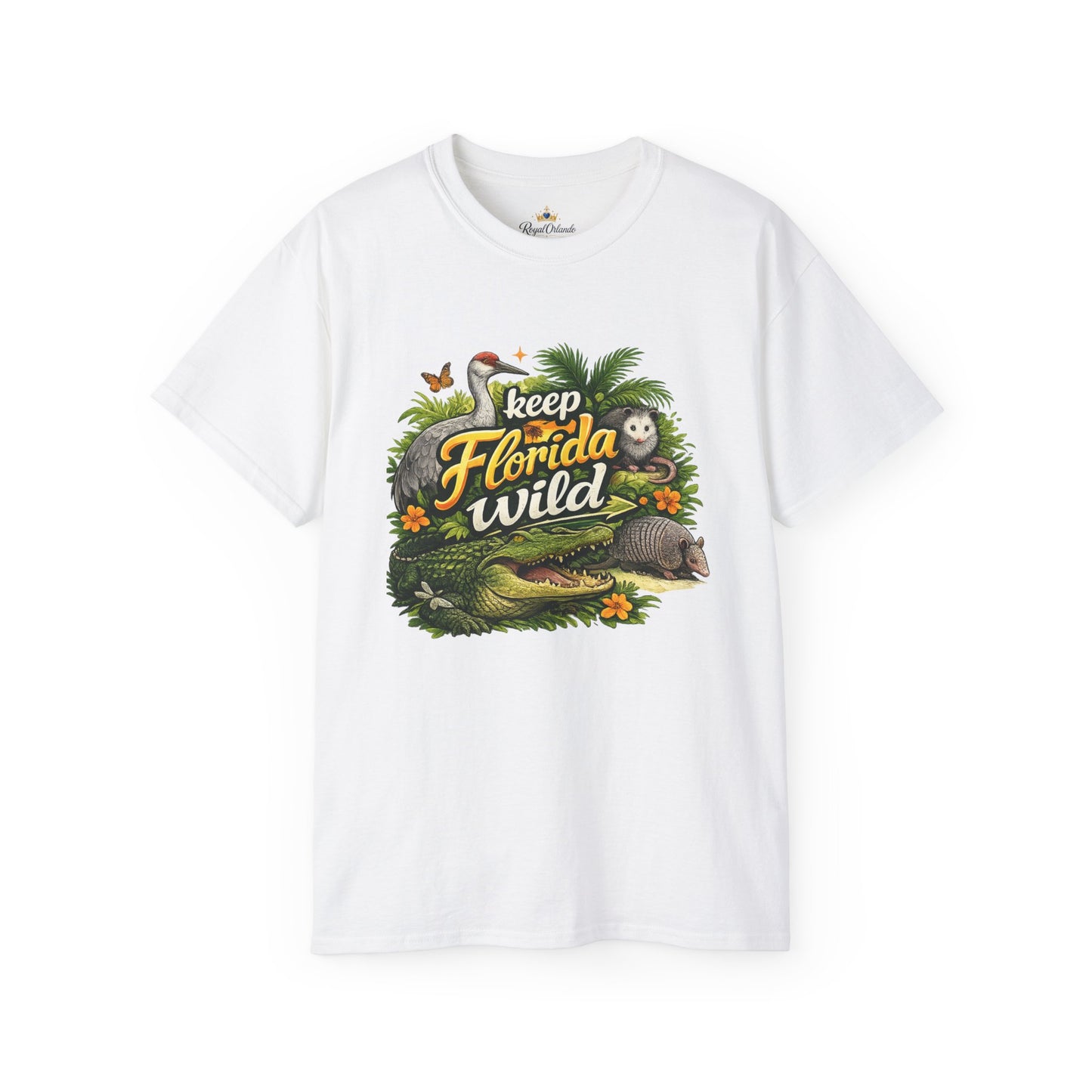 Keep Florida Wild T-Shirt | Alligator, Manatee, Palm Trees, Nature Design