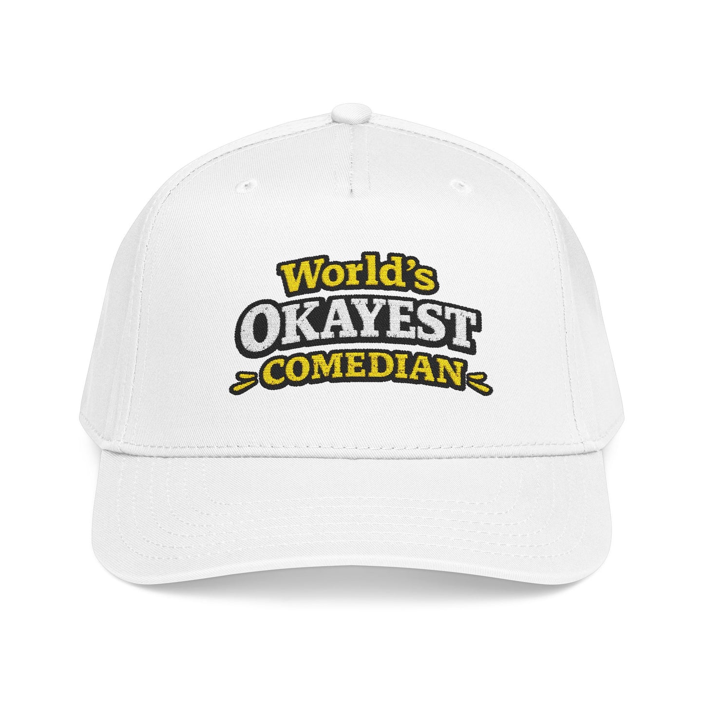 Dad Joke cap Worlds Okayest Comedian Mid Profile Baseball Cap