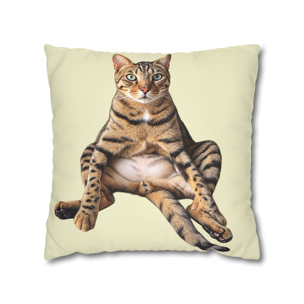 Savannah cat Square Poly Canvas Pillowcase