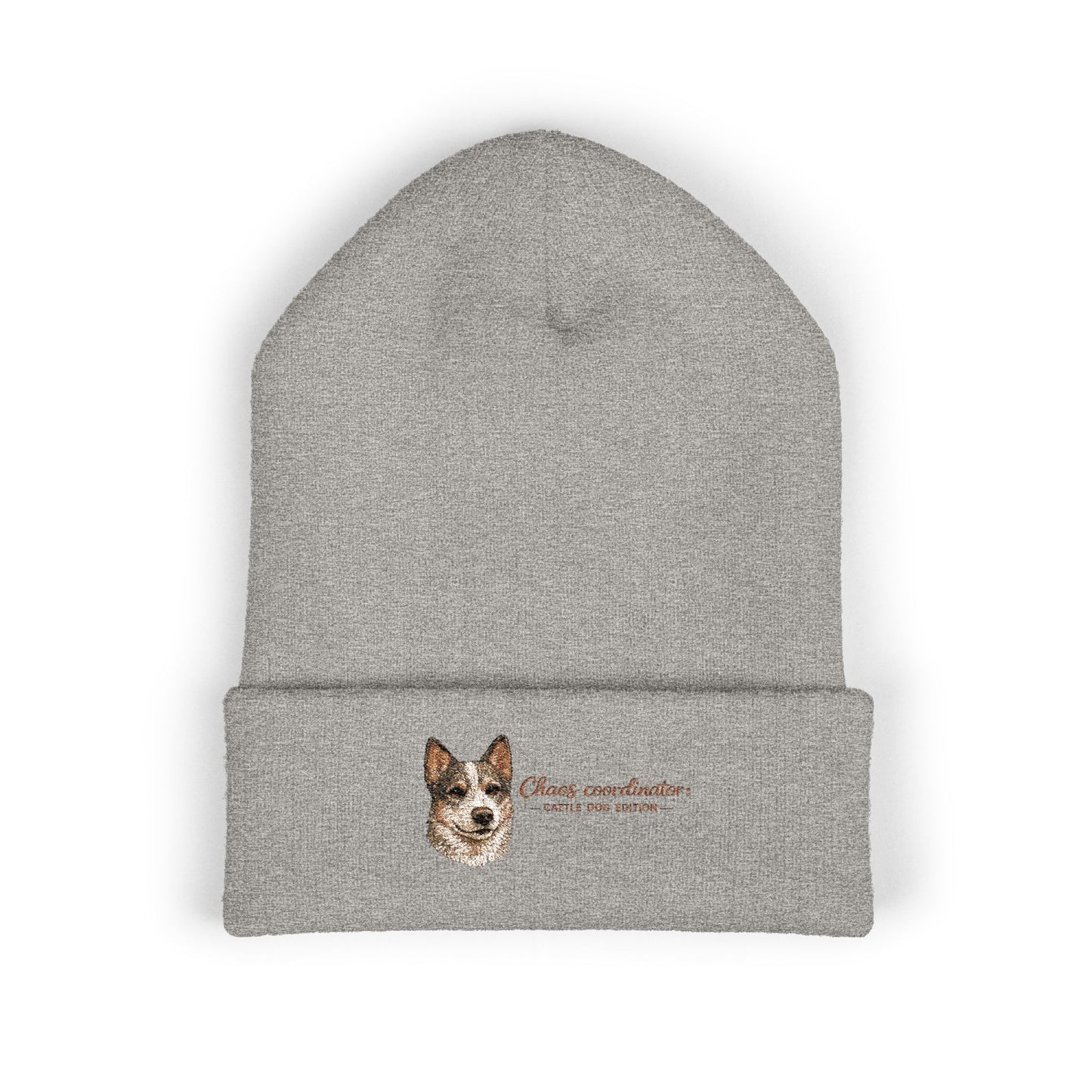 Australian Cattle Dog Embroidered Beanie | Cuffed Knit Hat