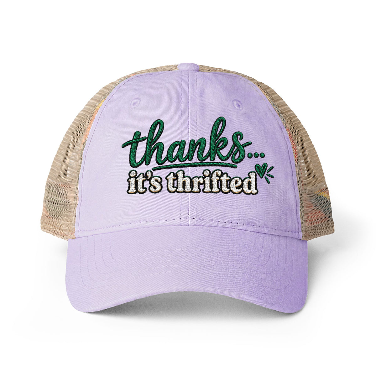 Women's Washed Mesh-Back Cap- Thanks it's thrifted