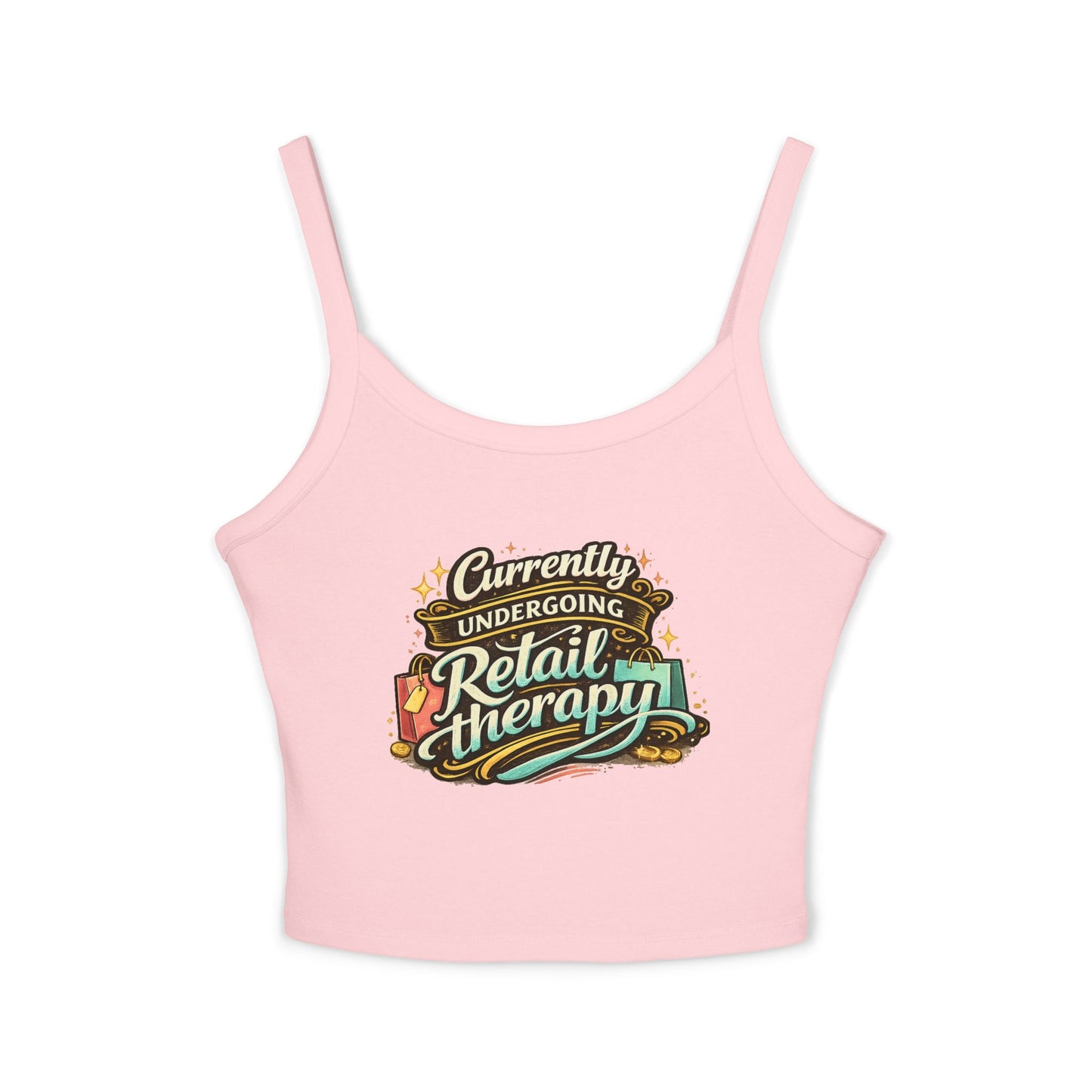 Currently Undergoing Retail Therapy tank top | retail therapy graphic crop