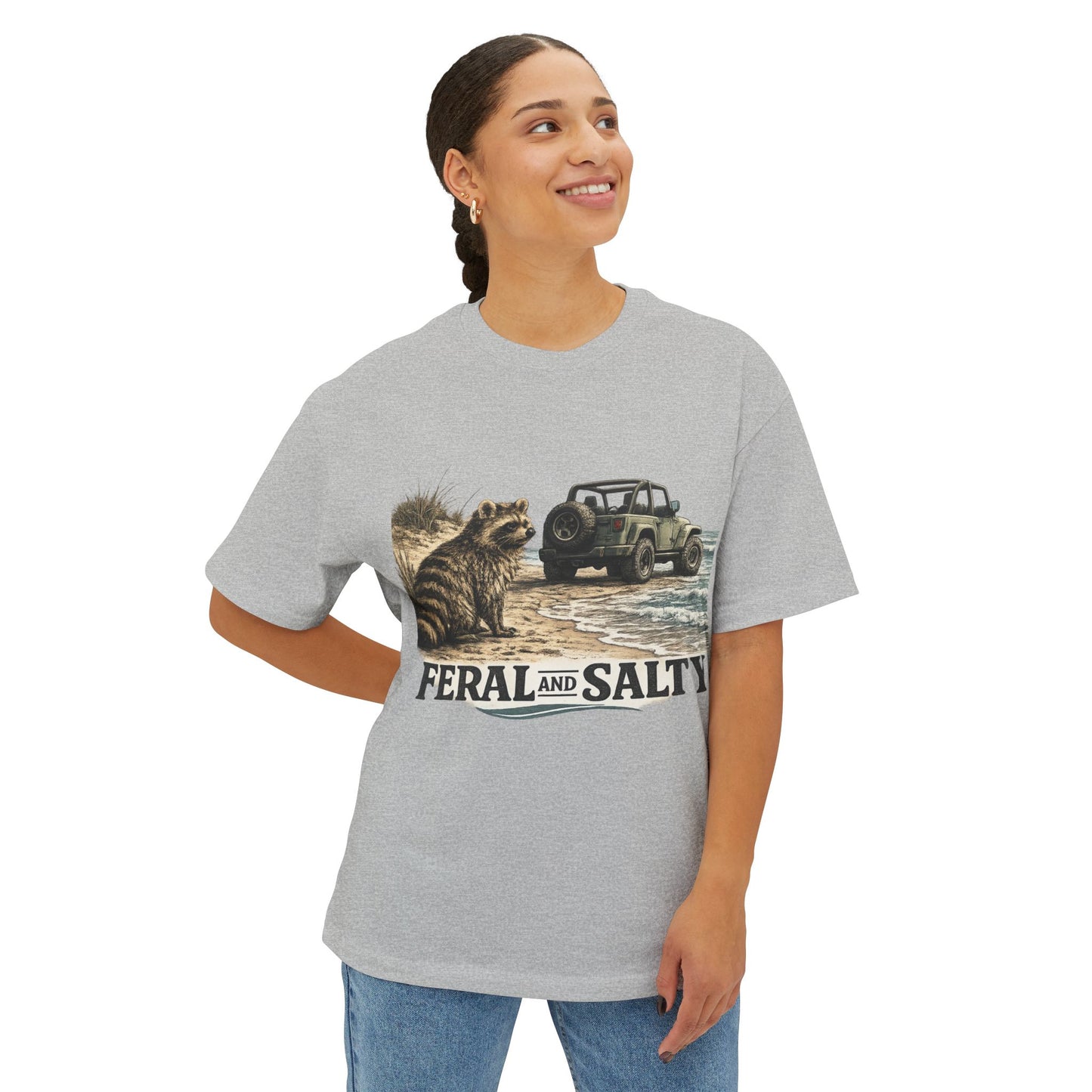 Unisex Oversized Boxy Tee -Feral and Salty