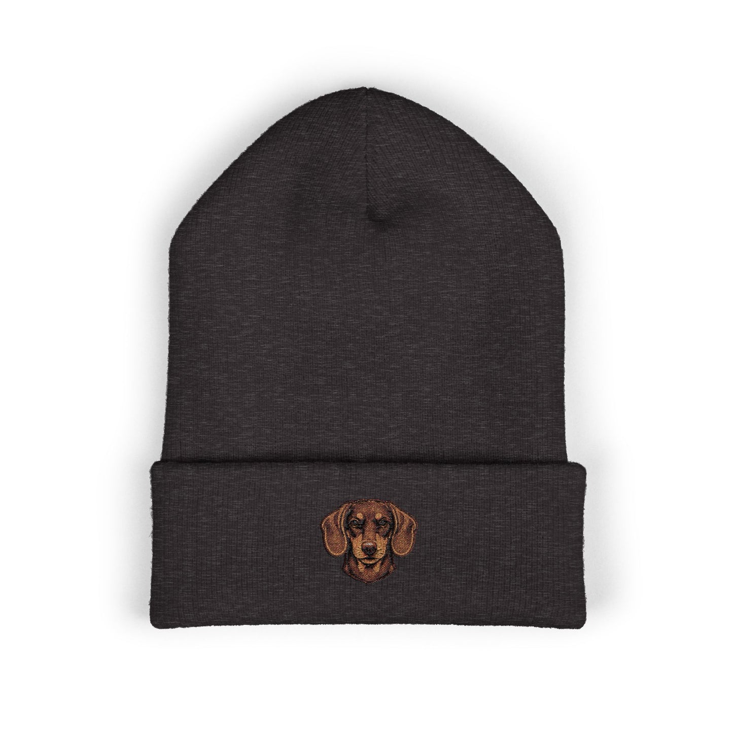 Dachshund Embroidered Beanie | Cuffed Knit Hat