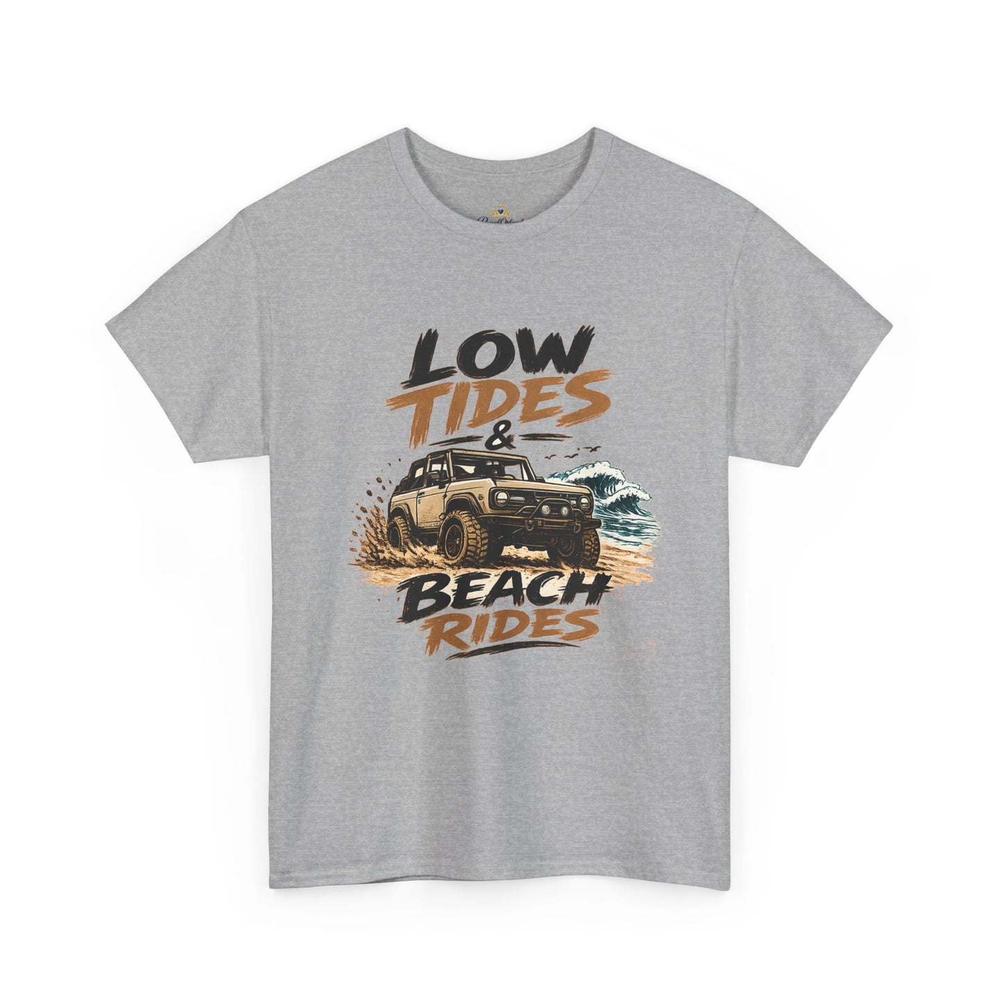 Low Tides & Beach Rides T-Shirt | 4x4 Beach Offroad Graphic