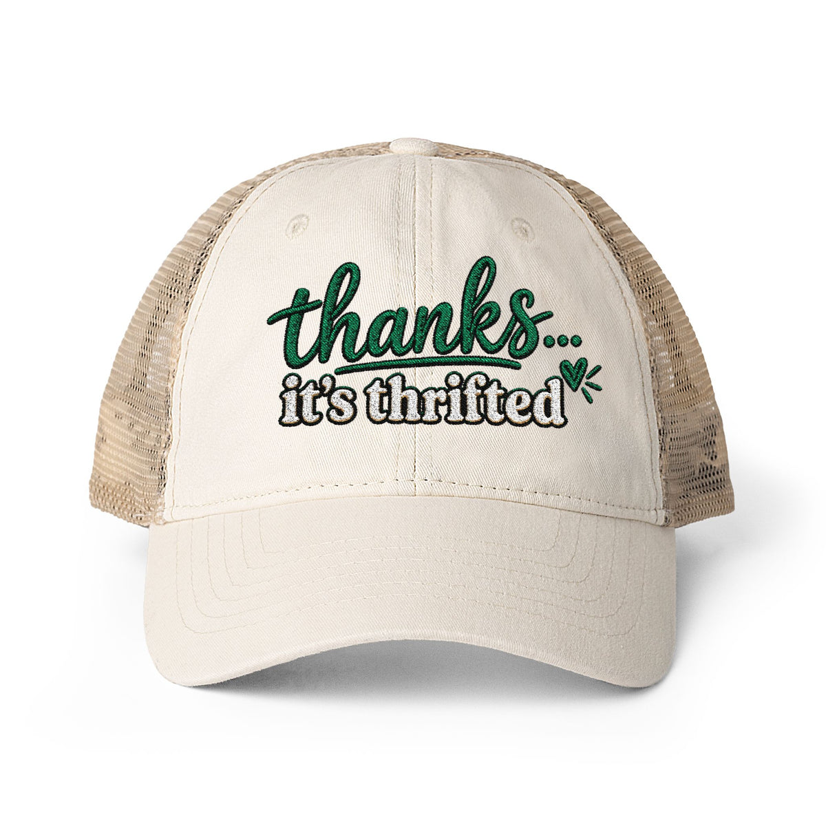 Women's Washed Mesh-Back Cap- Thanks it's thrifted
