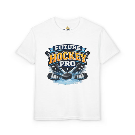 Future Hockey Pro Youth T-Shirt | Hockey Graphic, Puck & Sticks
