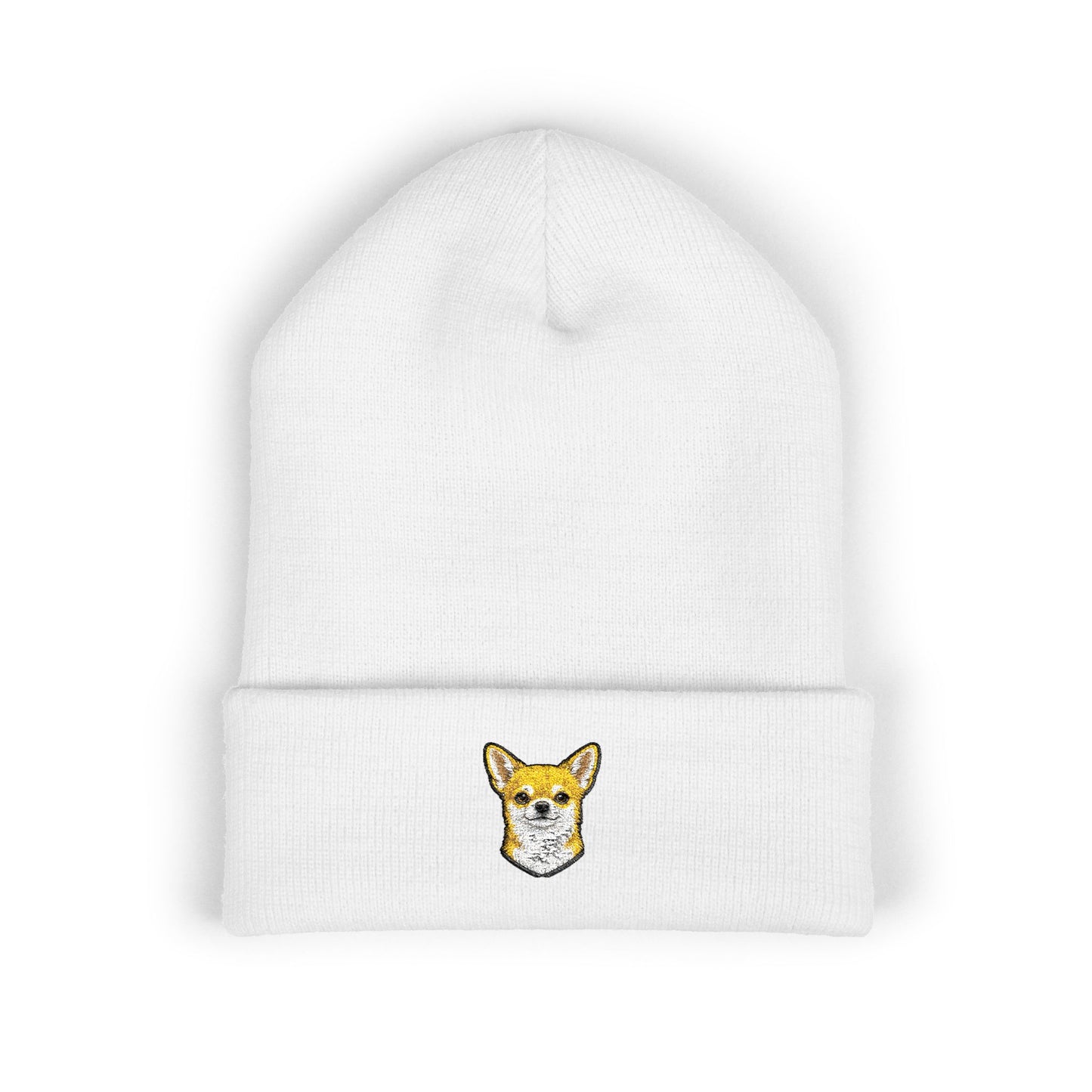 Chihuahua Embroidered Beanie | Cuffed Knit Hat