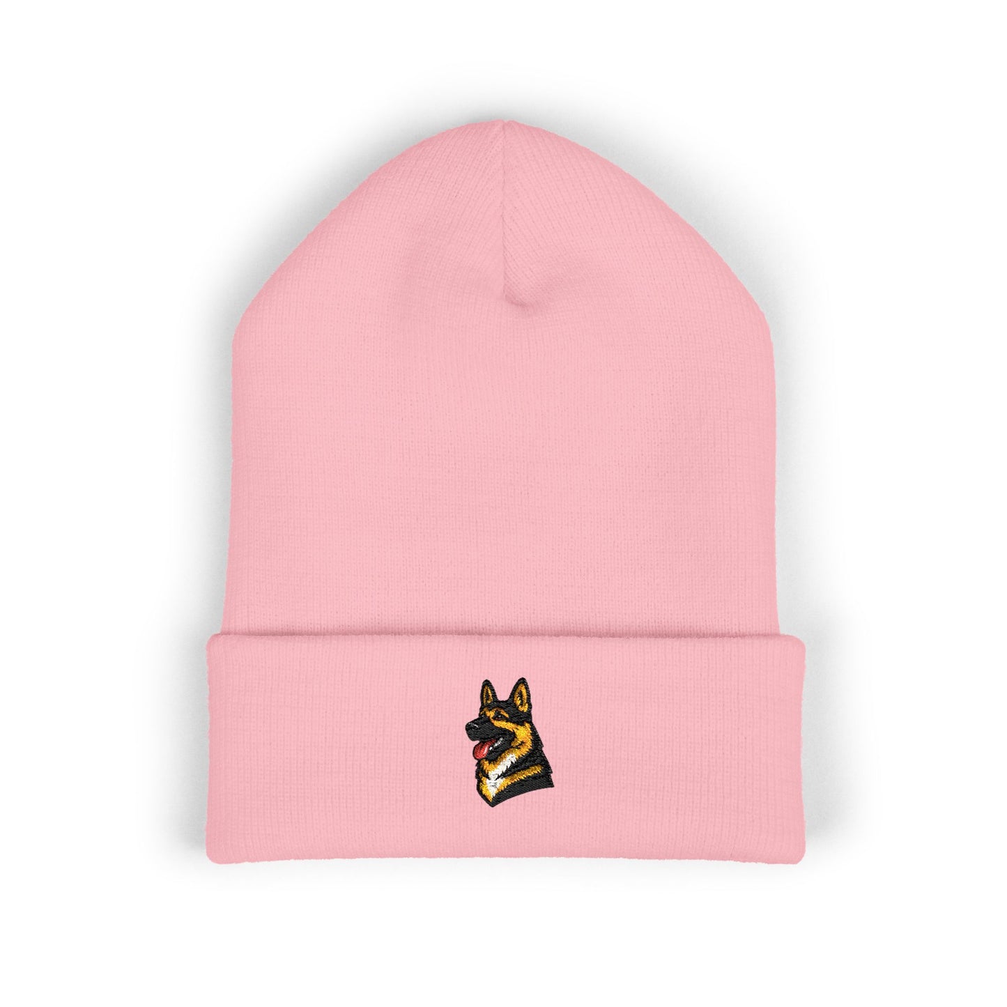 German Sheperd Embroidered Beanie | Cuffed Knit Hat