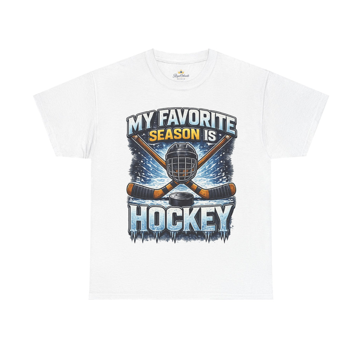 My Favorite Season Is Hockey T-Shirt | Ice Hockey Helmet & Sticks Tee
