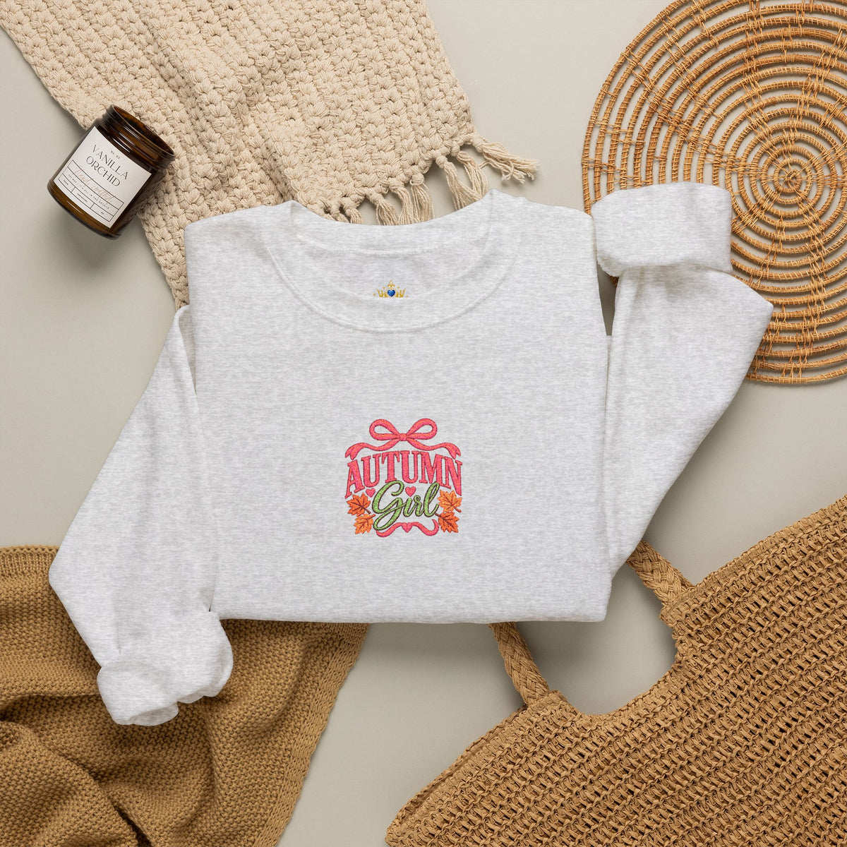 Autumn Girl 2026 Fall embroidered Unisex Heavy Blend™ Crewneck Sweatshirt