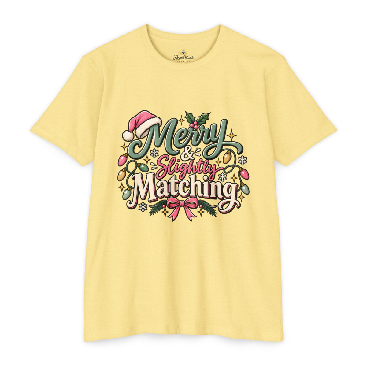 Christmas T-Shirt — "Merry & Slightly Matching" Festive Holiday Tee- Family pajamas