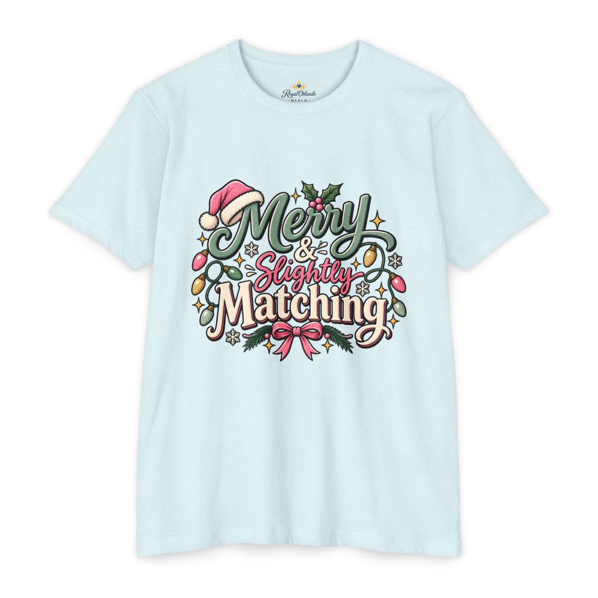 Christmas T-Shirt — "Merry & Slightly Matching" Festive Holiday Tee- Family pajamas
